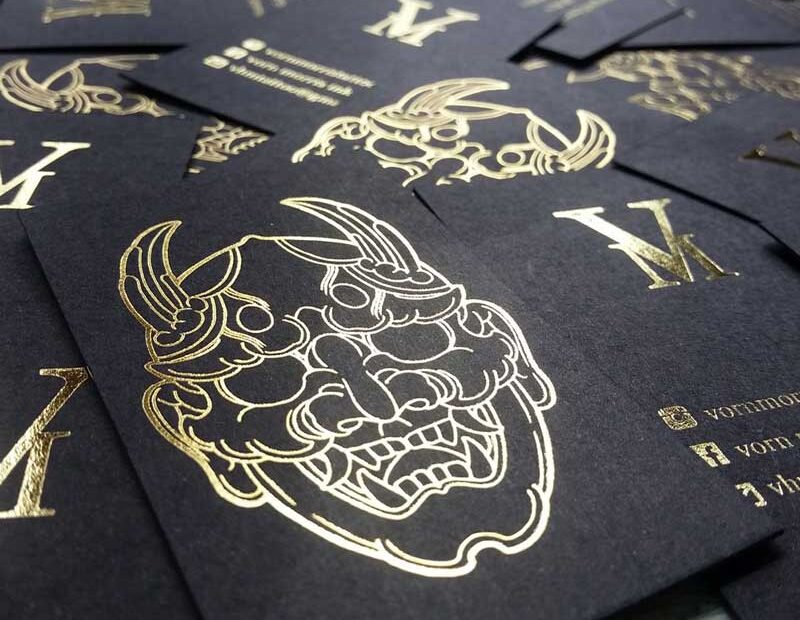 Impresión de tarjetas personales tattoo.