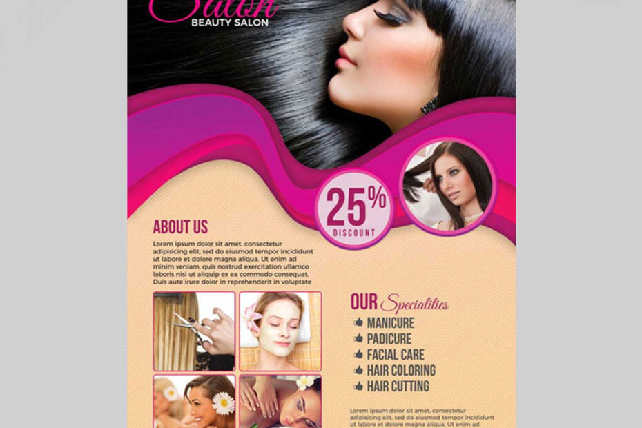 Impresión de flyers de peluquerías profesionales para peluqueros y peluqueras.